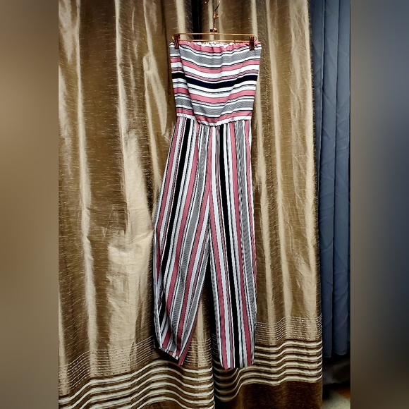 Striped and Geo Print Cami Jumpsuit - Picture 4 of 6